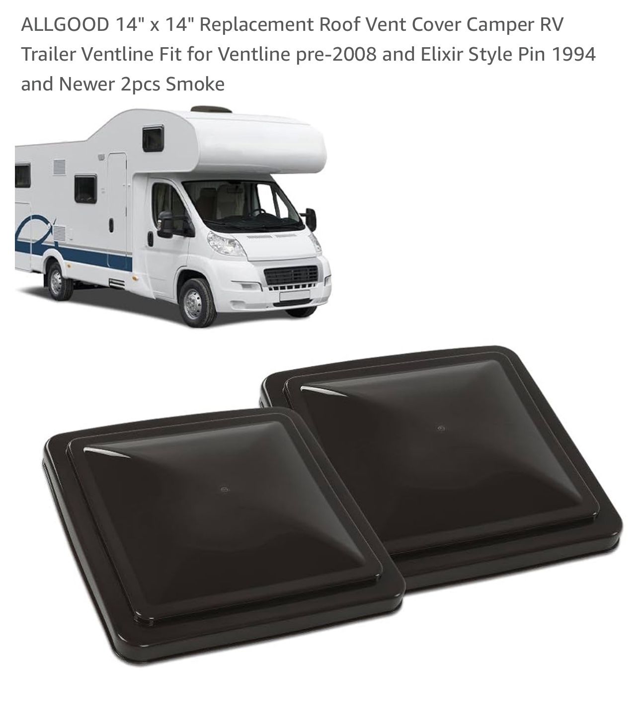 ALLGOOD 14" x 14" Replacement Roof Vent Cover Camper RV Trailer