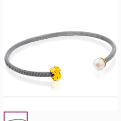 Stunning TOUS Steel and Gold Icon Mesh Bracelet