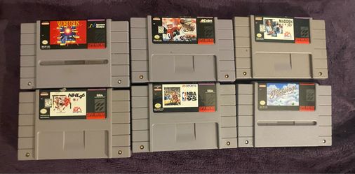 6 SNES Super Nintendo Games Bundle – Tested & Working – $40  Price: $40 (Firm)  Description: Selling a lot of 6 original Super Nintendo (SNES) games. 