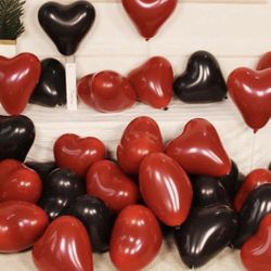 1set/20pcs Two-Tone Heart Decoration Balloons