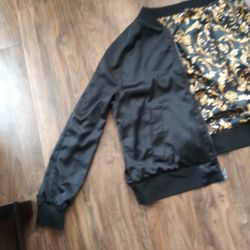 Reversible SAB Jacket Full Black Side Plus Gold and Black Side