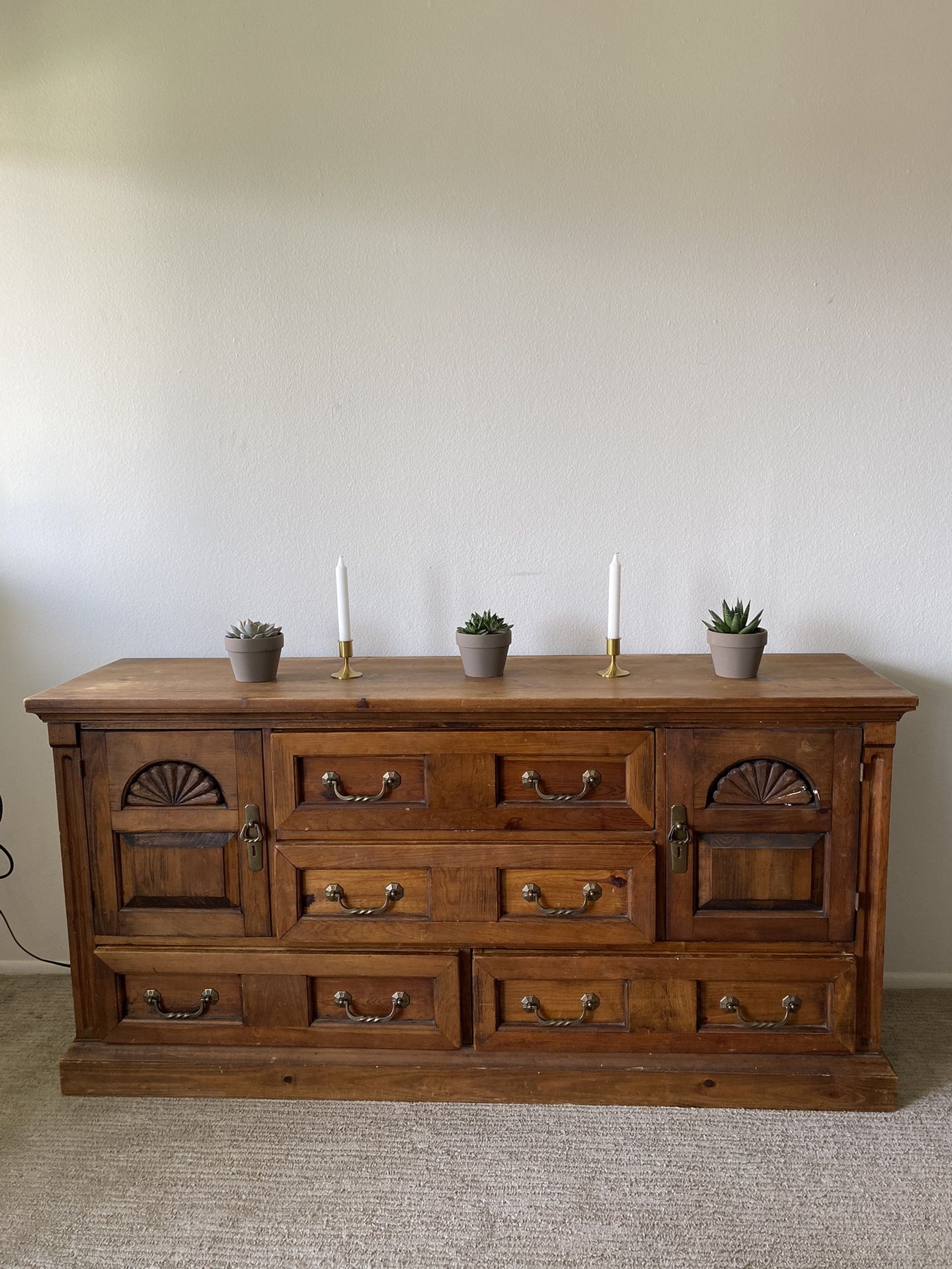 Solid Wood Vintage Buffet Table