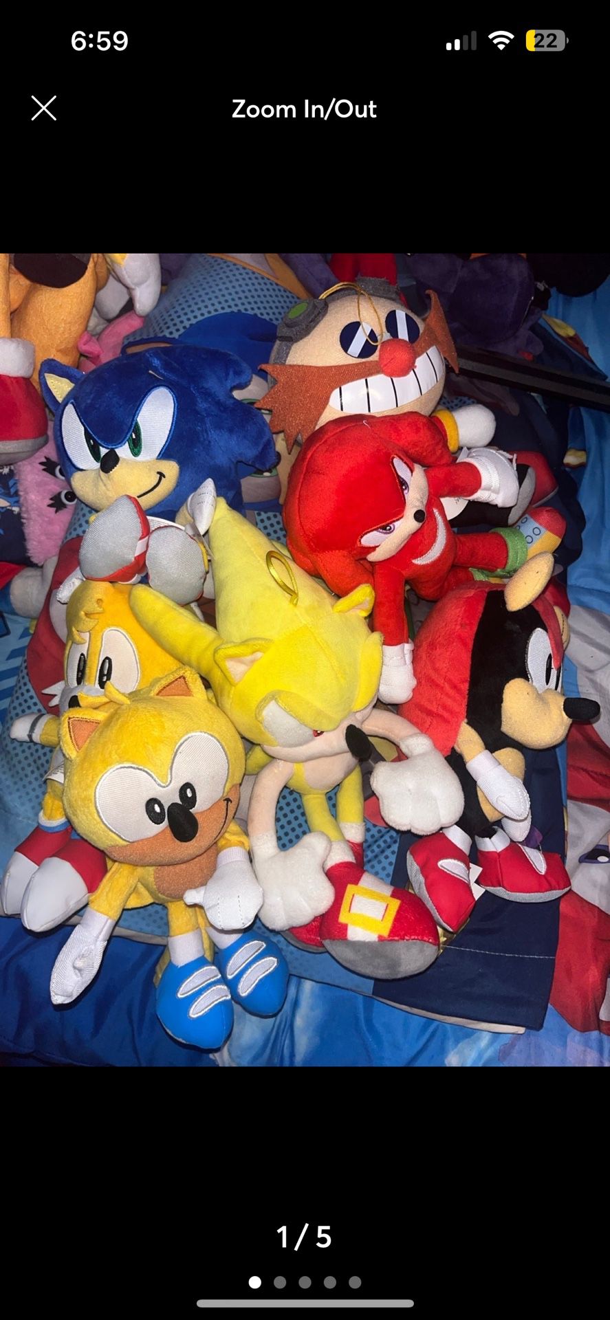 Sonic Characters Plushie Lot