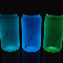 Glow-in-the-dark Glass Cups