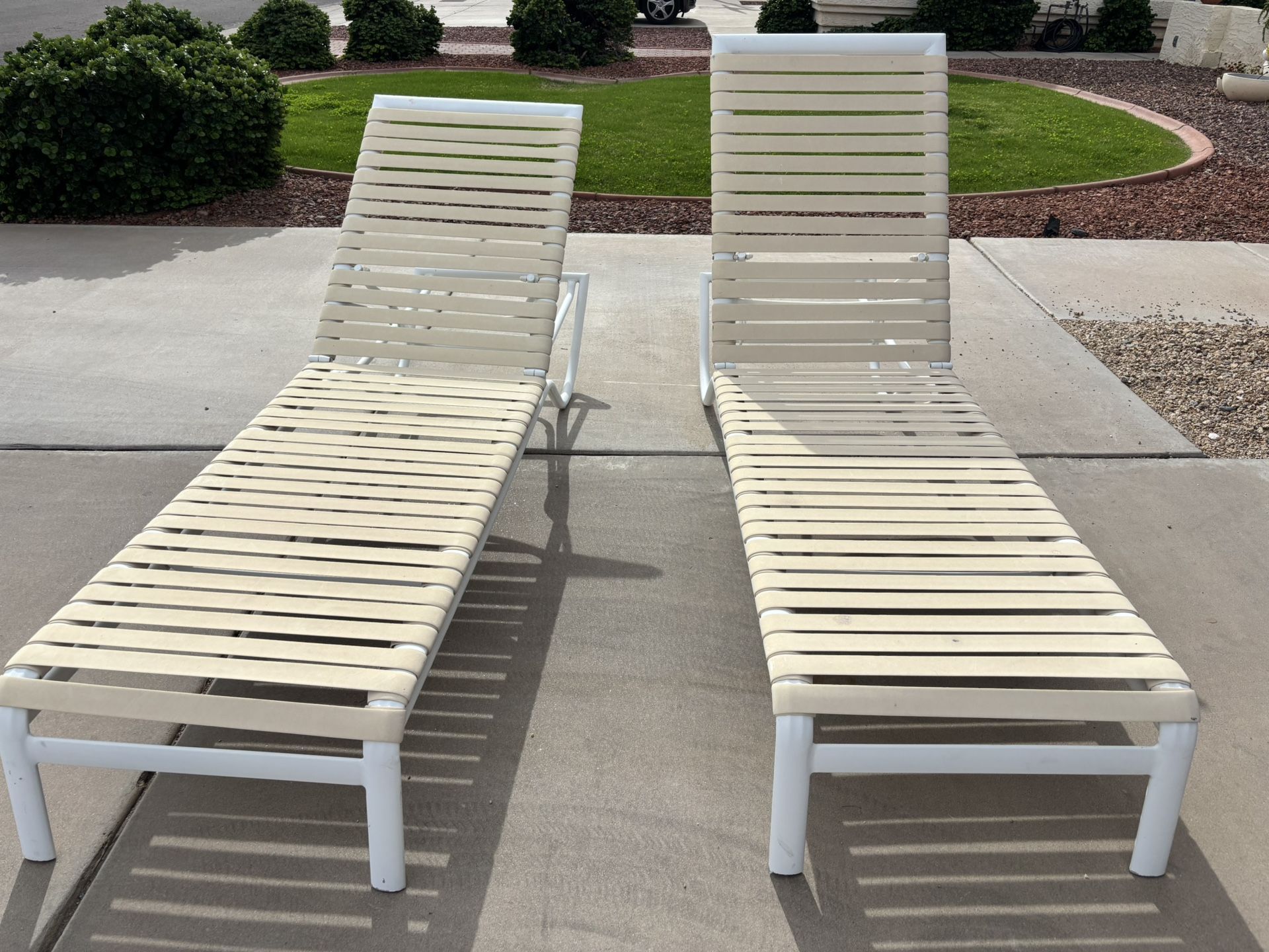 2 chaise lounge chairs - $120 For Both