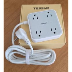 Surge Protector Power Strip, 5 Ft. Extension Cord with USB