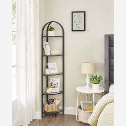 Black Glass Corner Shelf 