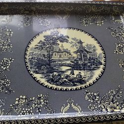 14 Inches By 12 Inches Metal Tray Made In England By Dasher Vintage