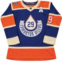 Leon Draisaitl Jersey Reverse Retro Orange Edmonton Oilers Large Stitched #29