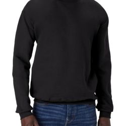 Hanes Heavyweight Fleece Sweatshirt, Black, Ultimate Sweatshirt, Crewneck, Pullover for Men