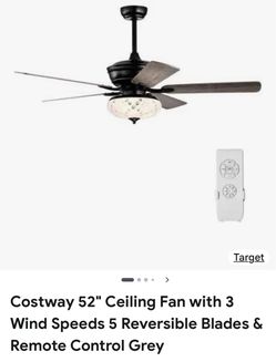 Costway 52" Ceiling Fan with Remote Control