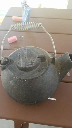 Cast iron tea kettle