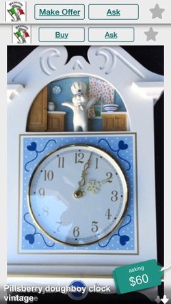Vintage Pillsberry doughboy clock