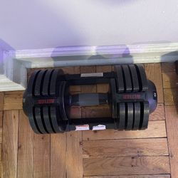 52LB pair Dumbbell Set with Tray for Workout Strength Training Fitness, Adjustable Weight Dial Dumbbell with Anti-Slip Handle and Weight Plate for Hom