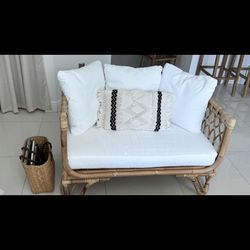 Rattan Loveseat (set of 2 Chairs )