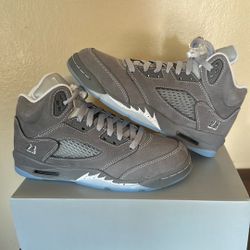 JORDAN 5 WOLF GREY SIZE 5.5Y, 6Y, 6.5Y, 7Y
