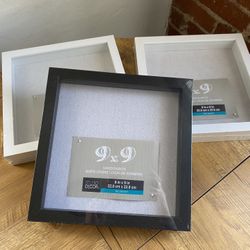 Three 9 X9” Shadow box Frames - New In Wrappers By Studio Decor (from Michael’s)
