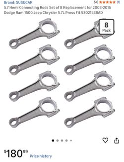 5.7 HEMI CONNECTING RODS 8 IN TOTAL FOR PISTONS
