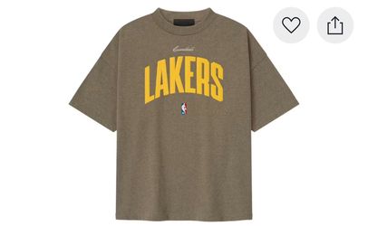 Fear of God Essentials Lakers 90's Tee Homestead Heather
