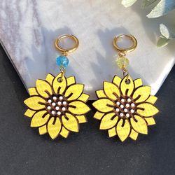Sunflower earrings Summer Jewelry 