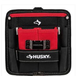 Husky 7 in. 3-Pocket Clip On Tool Belt Pouch