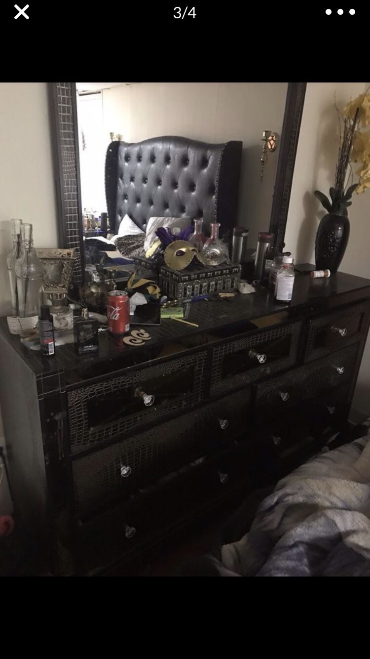 Tall dresser and long dresser with mirror