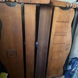 Solid wood full size bed frame