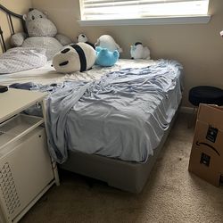 Full bed frame and mattress