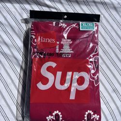 Supreme Red Bandana Hanes Shirt