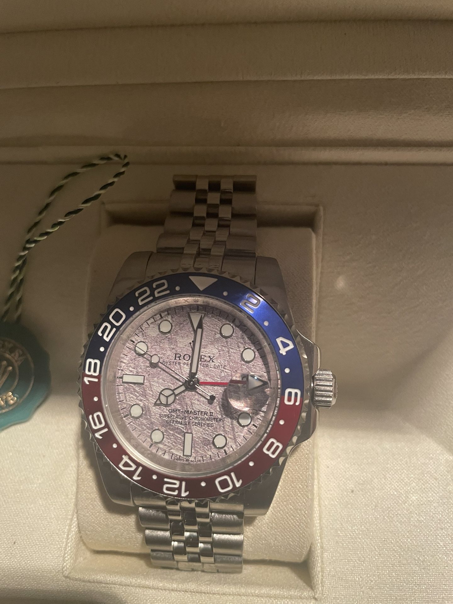 Genuine Rolex Oyster/Red White Blue