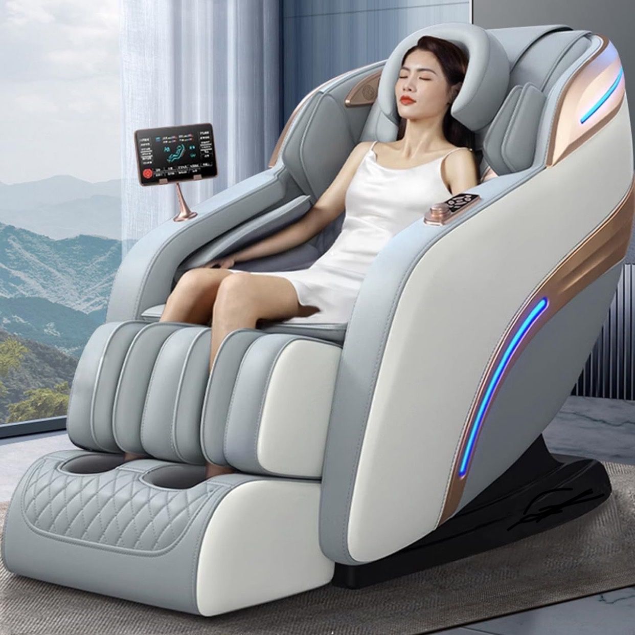 White Full Body, Extended SL Track Massage Chair(New Ones Available)