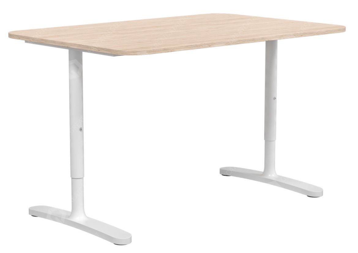 Sturdy Adjustable Desk - Stained Oak