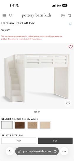 Loft Bed- Catalina Stair Loft Bed Pottery Barn