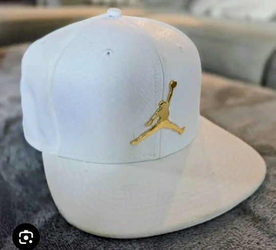 White Elephant Print Gold Jump Man Jordan Hat