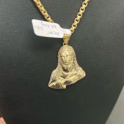 Custom Chain/ Jesus Face Charm
