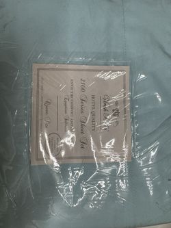 Queen Sheet Set New Not Opened Baby Blue 