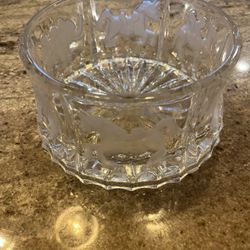 Vintage Shannon Crystal by Godinger" Carousel Covered Candy Dish