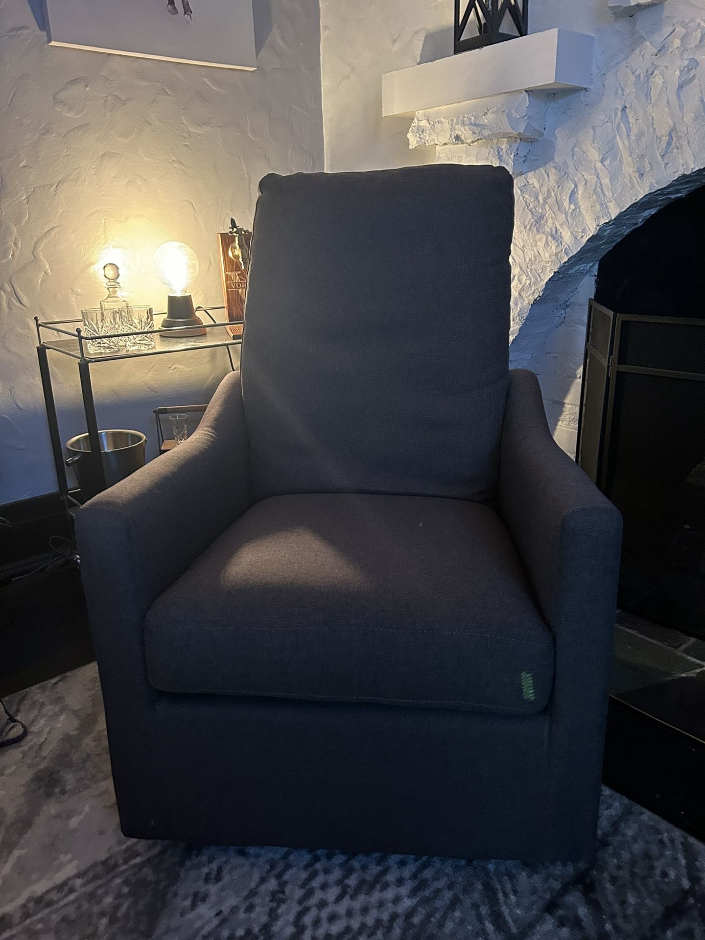 Glider Chair. Charcoal Grey.