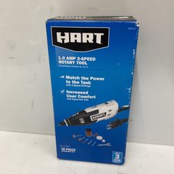 HART Corded Electric 1 Amp 2-Speed Rotary Tool Kit with 10 Accessories
