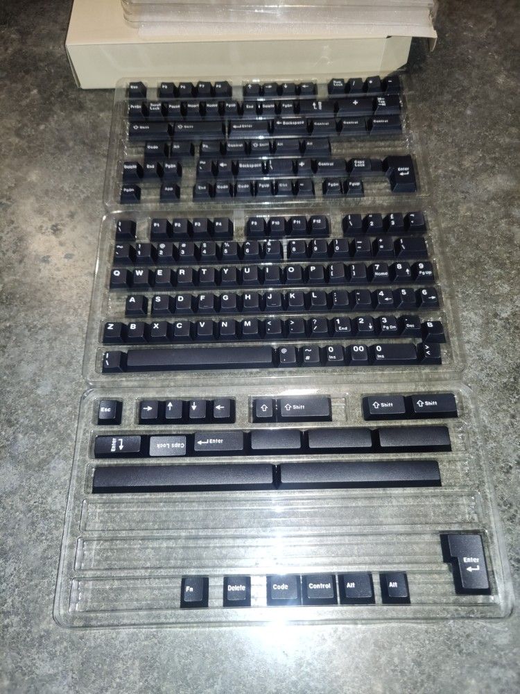 KBD White on Black Key Caps