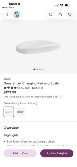 Hatch changing pad and scale