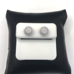 925 Sterling Silver 0.72CT MOISSANITE Screw Back Unisex Stud Earrings 