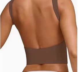Brown and white chic tops