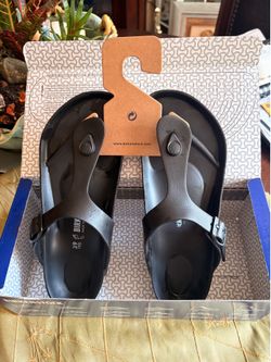 Birkenstock Gizeh EVA Sandals – Black – Women’s Size 8 / EU 39 – New In Box