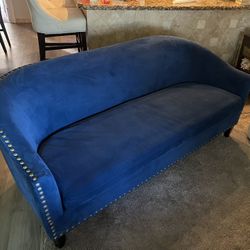 Pottery Barn Royal Blue Harlow Sofa