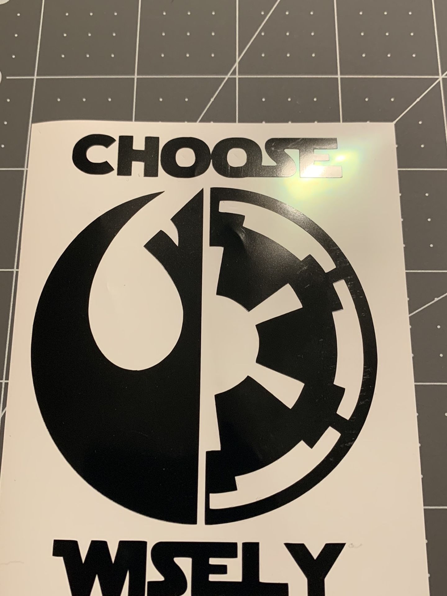 Set Of 2 Star Wars Choose Wisely Decal Stickers