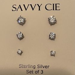 Sterling Silver Stud Earrings 