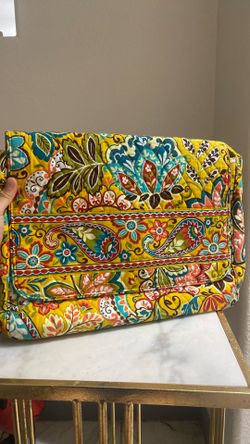 Vera Bradley quilted cotton tote bag in the vibrant "Provencal" floral and paisley pattern
