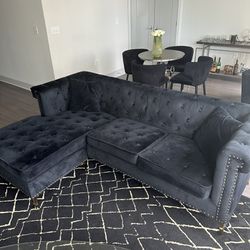 Left Hand Facing Black sofa 90”