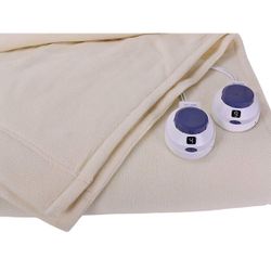 #225 SoftHeat Luxury Micro-Fleece Heated Electric Blanket with Safe & Warm Low-Voltage Technology, Queen, Natural